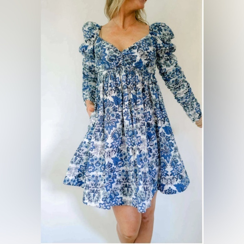 ANNA CATE ELEANOR DRESS - BRIGHT ROYAL
